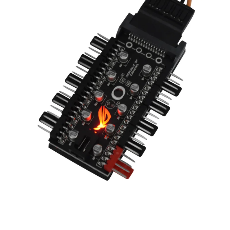 

Motherboard 1 To 10pin Fan 4 Pin PWM Cooler Fan HUB Splitter Extension 12V Power Supply Socket PC Speed Controller Adapter