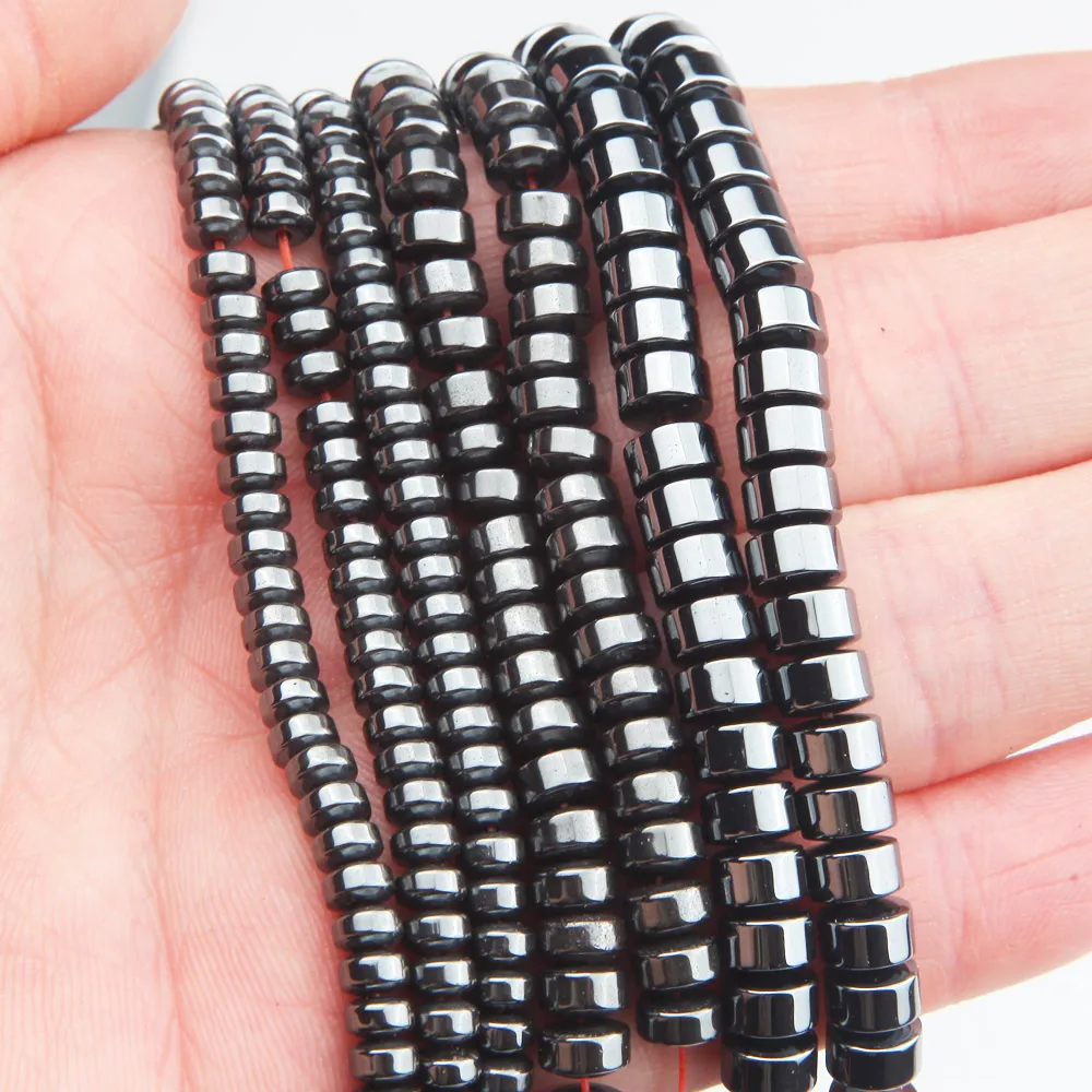 

Hematite Round Flat Bead Spacer Beads for Jewelry Making Bracelet Findings Diy Handmade Necklace Supplies Accessories wholesale