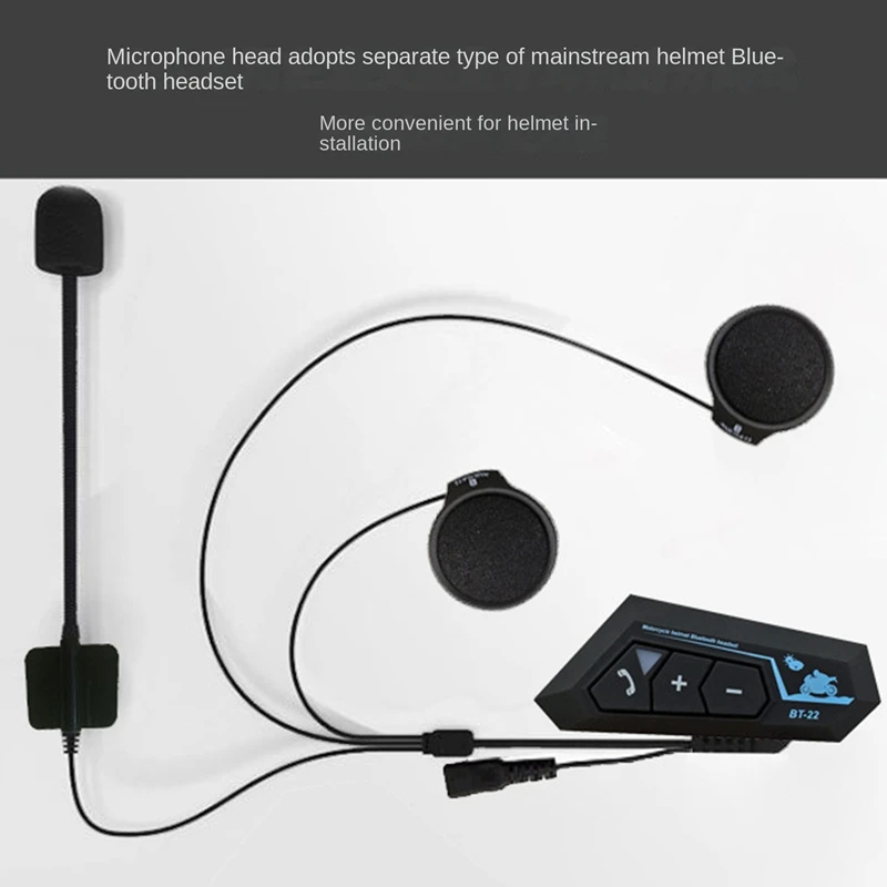 Гарнитура для мотоциклетного шлема беспроводная громкая связь Bluetooth 5 0