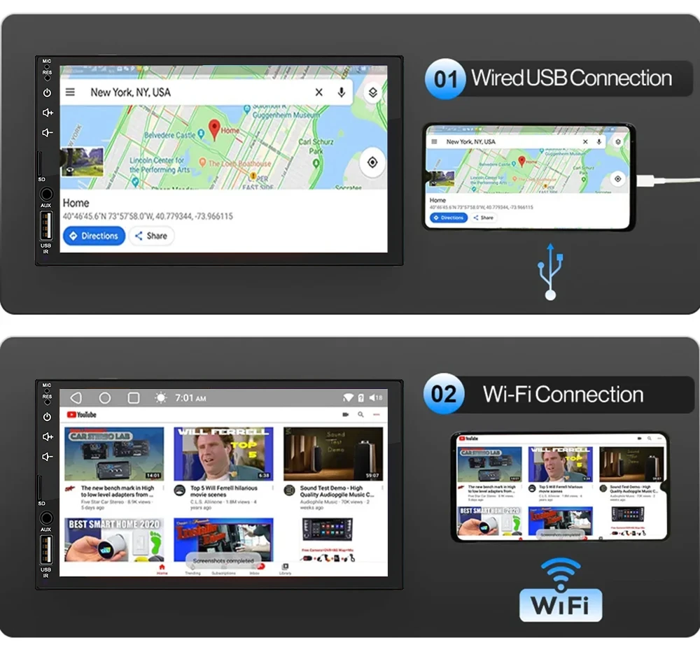 XIMA 7 &quot2Din Универсальный Android авто Авто Радио MP5 Сенсорный экран Видео