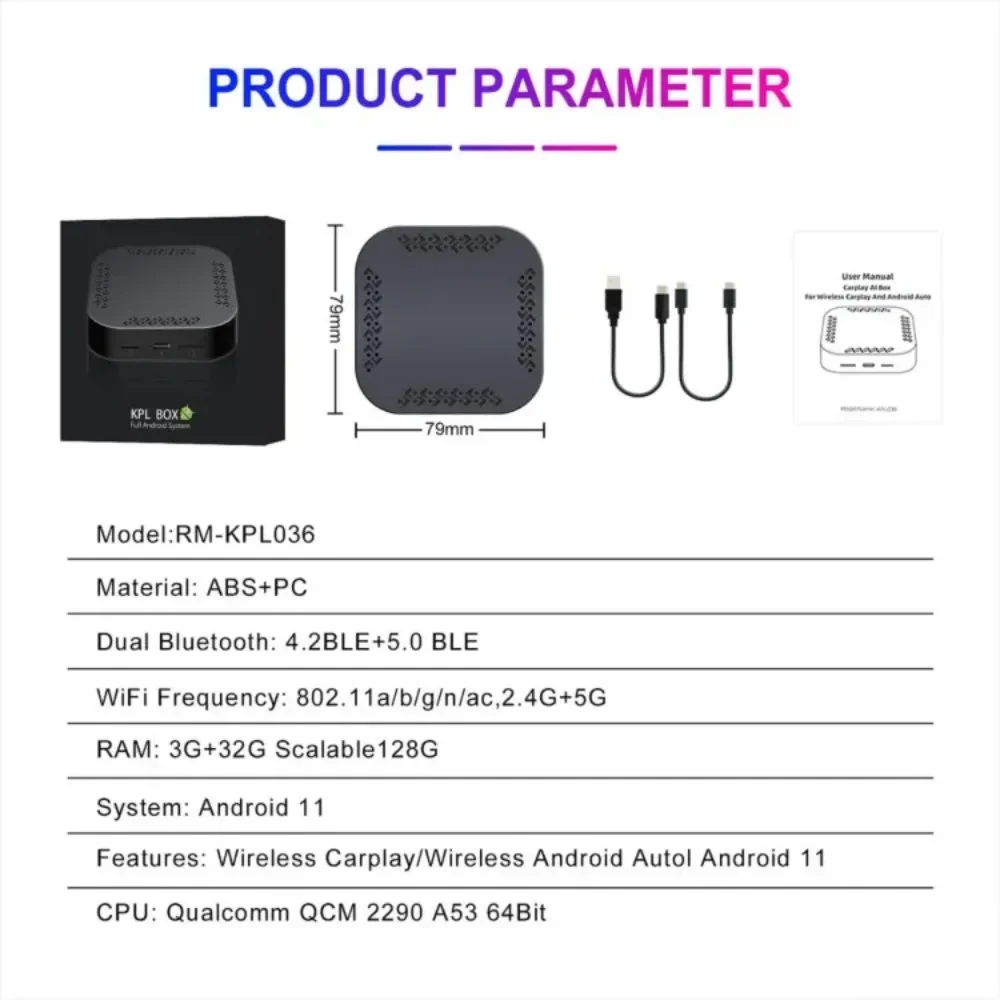 Универсальный проводной Carplay для беспроводного Android 11 система AI Box умный адаптер