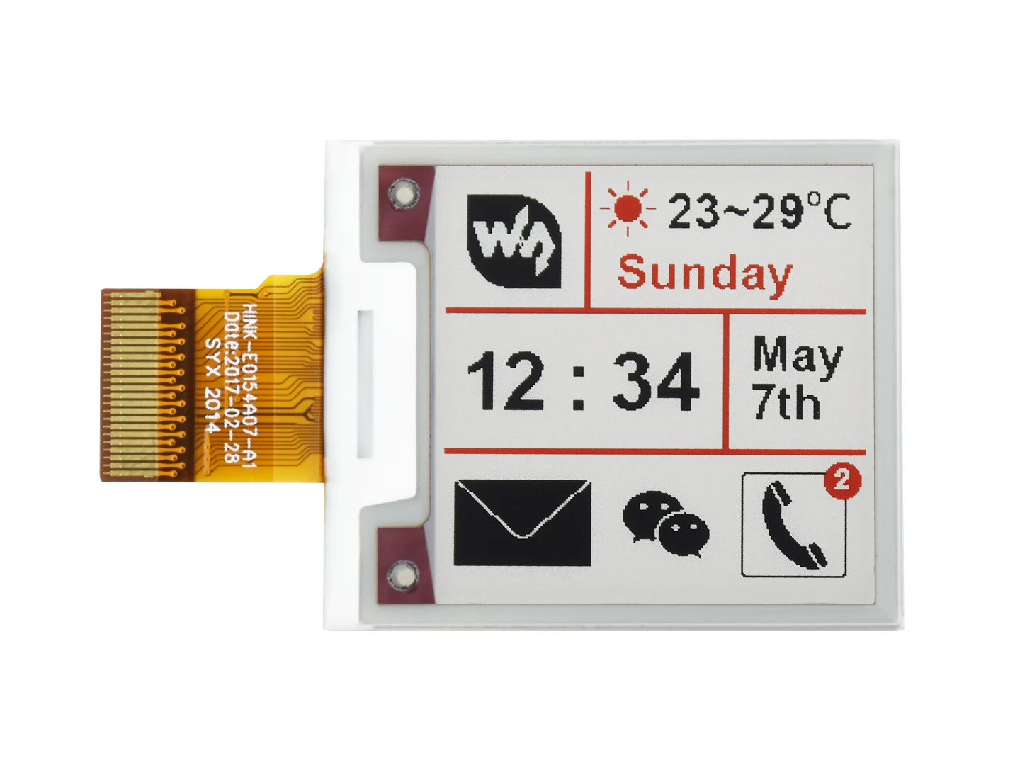 Фото Waveshare 200x200, 1.54-дюймовая панель E-Ink, трехцветная №5