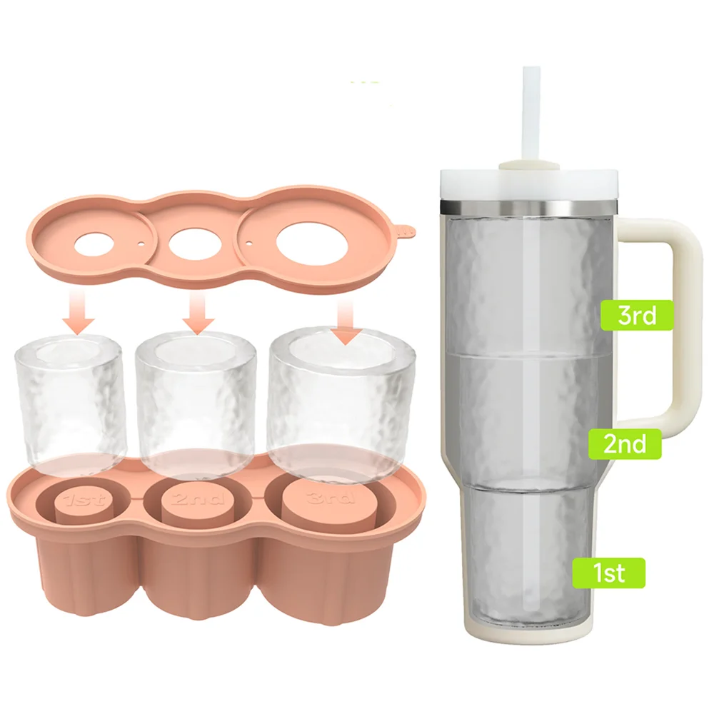 Поднос для кубика льда Stanley силиконовый цилиндр форма с крышкой многоразовые