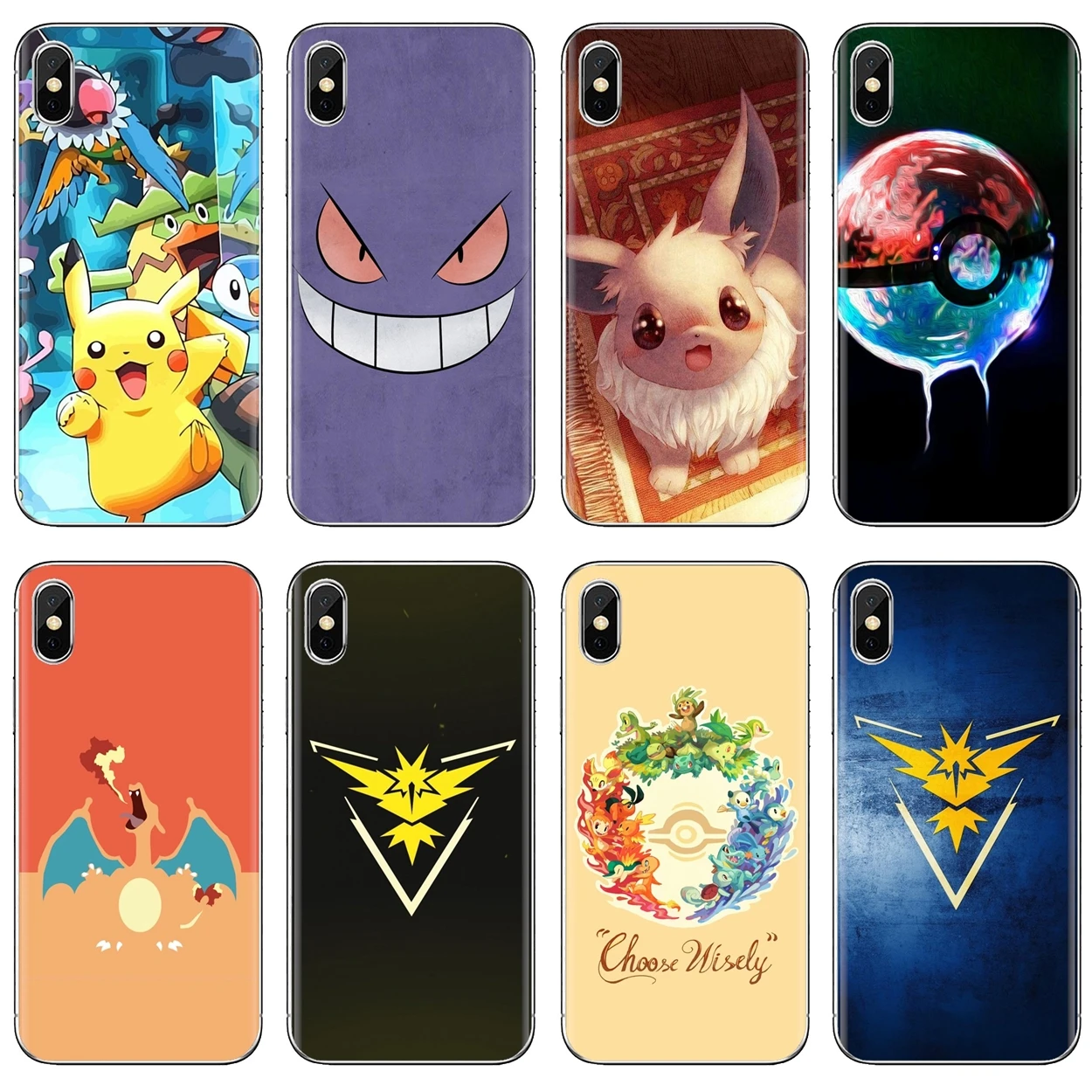 

cute Pokemons Blue Guide Eevee Pokeballs For iPhone 10 11 12 13 Mini Pro 4S 5S SE 5C 6 6S 7 8 X XR XS Plus Max 2020 Phone Cases