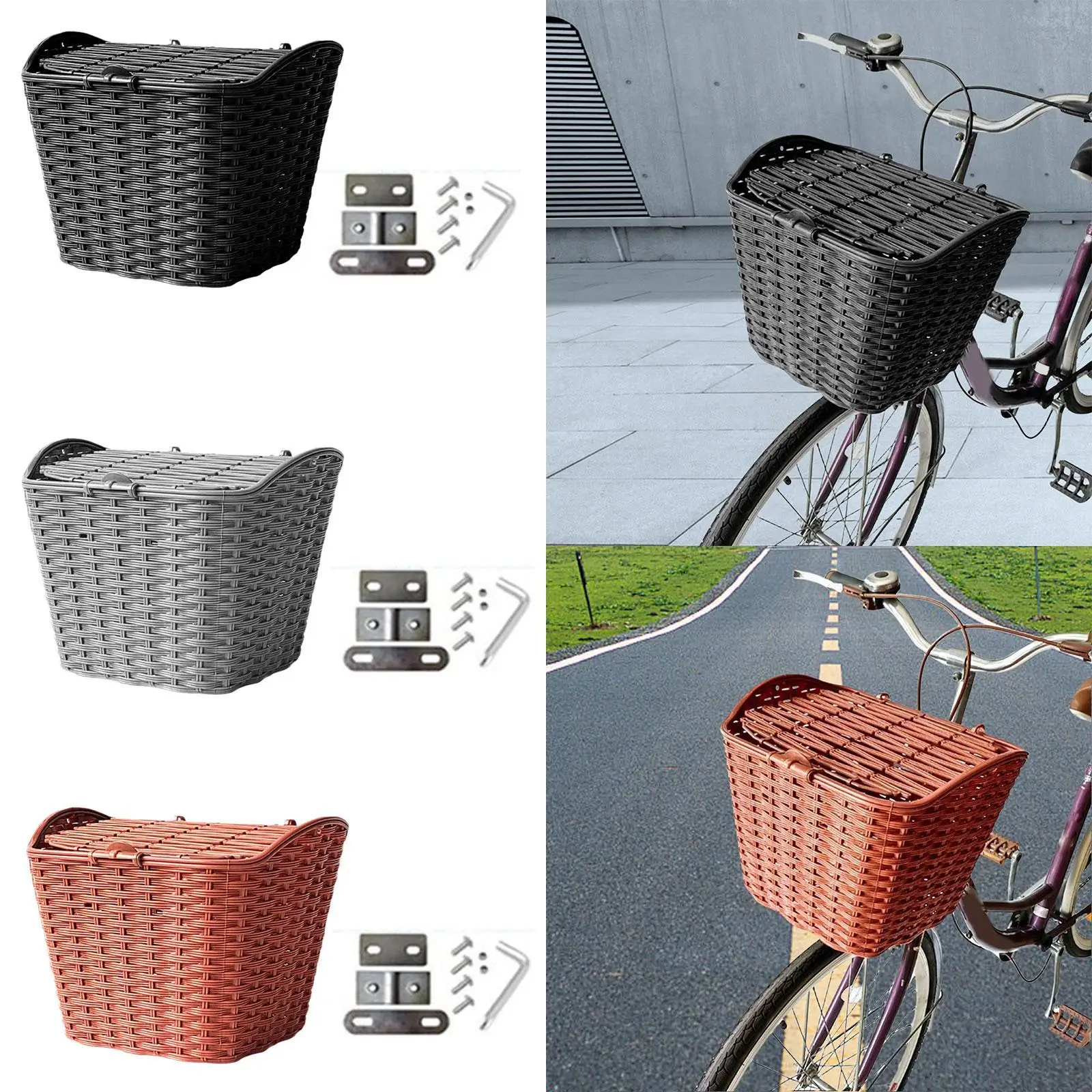 Передняя рама велосипедная корзина передняя для велосипеда с крышкой простая