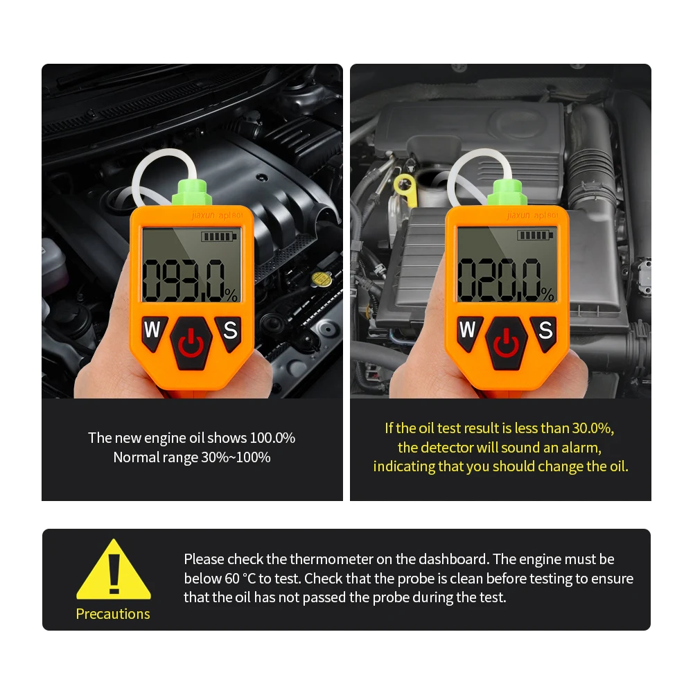 

With Led Display Gas Analyzer Accurate Detection Portable Diesel Engine Oil Tester 2 In 1 For Auto Check Oil Quality Detector