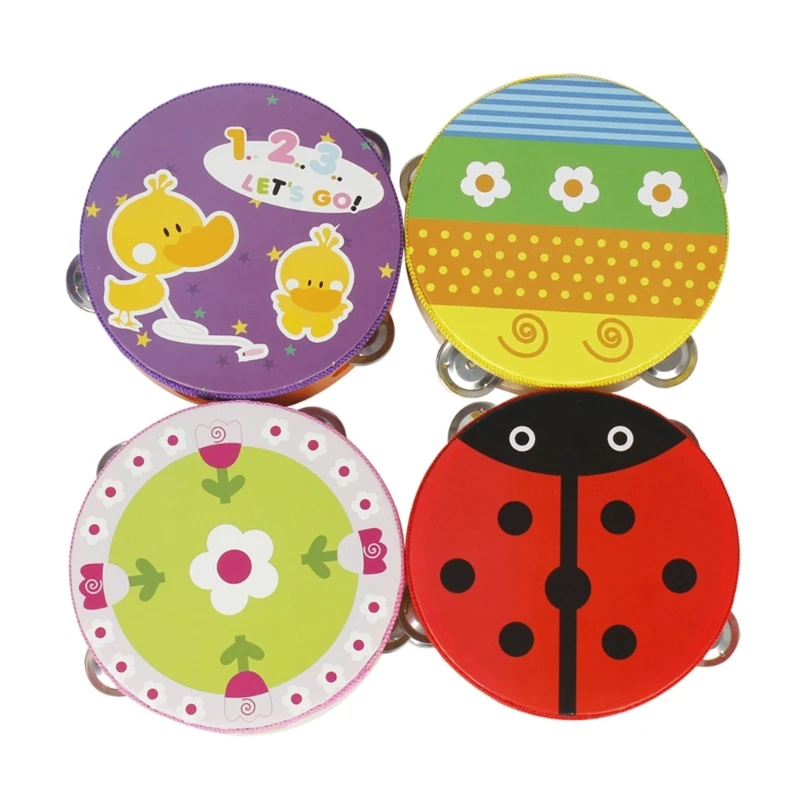 

Cartoon Tambourine Mini Musical Percussion Instrument Kid Gifts High-Quality