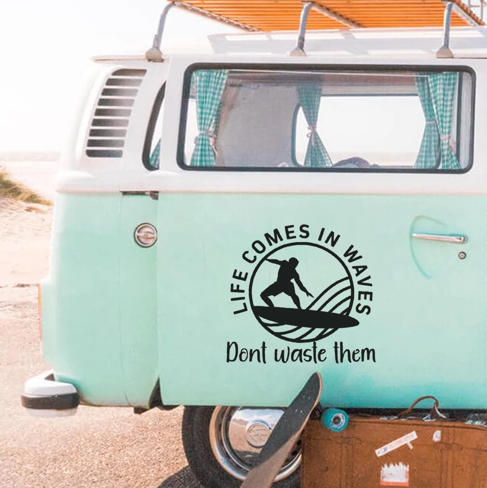 Виниловая водостойкая наклейка для серфинга и волн Виниловая водостойкая наклейка для серфинга и волн