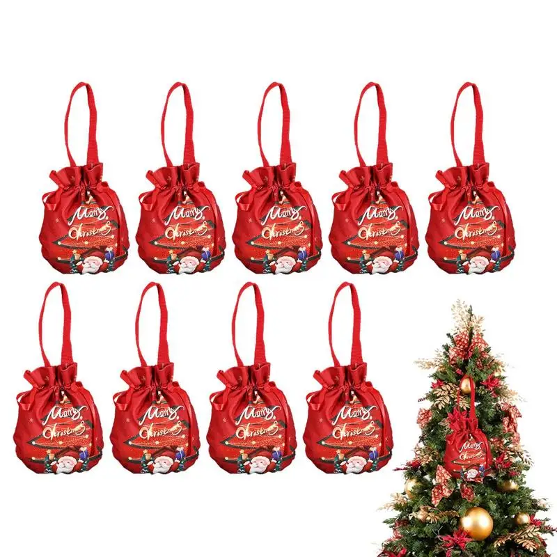 

Christmas Treat Bags Christmas Eve Bag With Handle Cute Santa Claus Snowman Gift Bags For Presents Gifts Shopping Christmas Part
