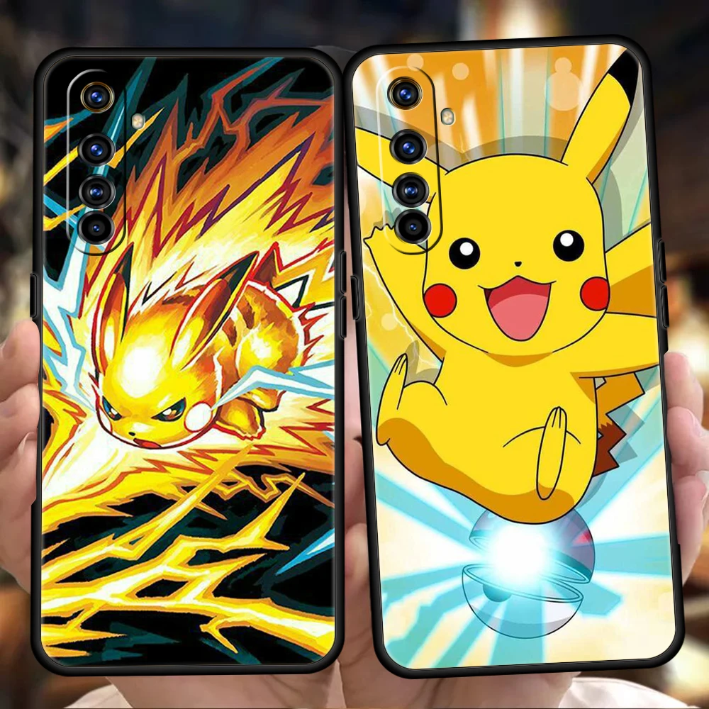 

Japanese Anime Pokemon Pikachu Soft For Realme 8i 9i 9 Pro Plus GT2 Pro C3 6 7 8 Pro C21 C11 C25 Pro 5G Shockproof Phone Cover