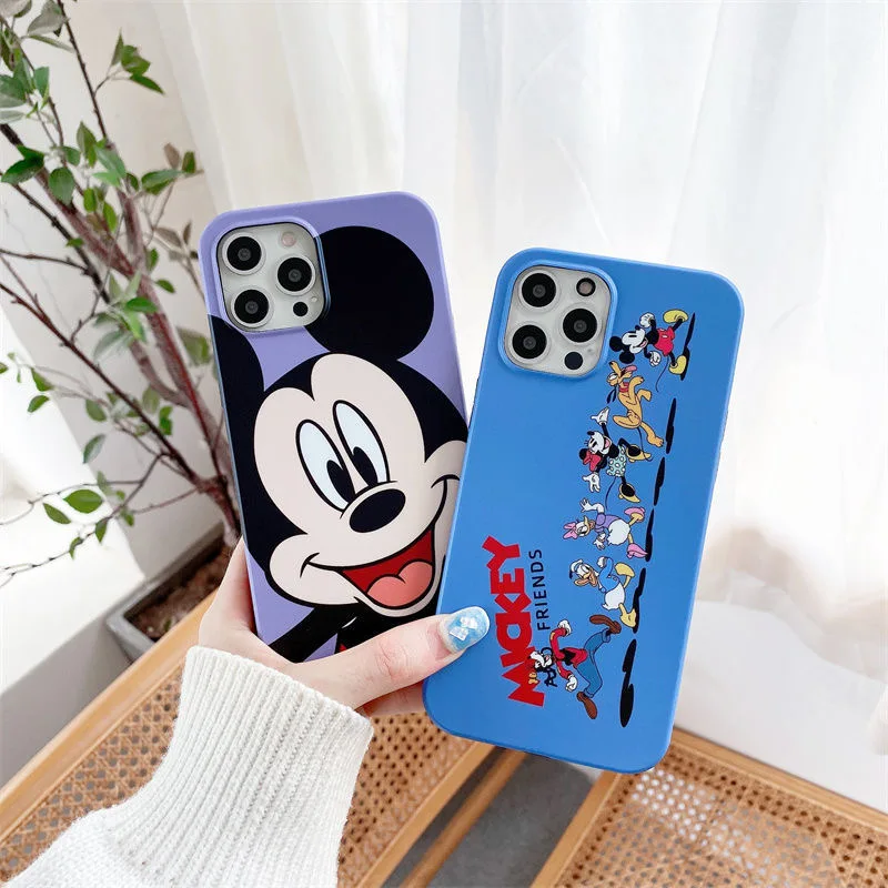 

Disney Mickey Disney family Phone Cases For iPhone 14 13 12 11 Pro Max Mini XR X XS MAX 8 7 Plus SE Shockproof Cover