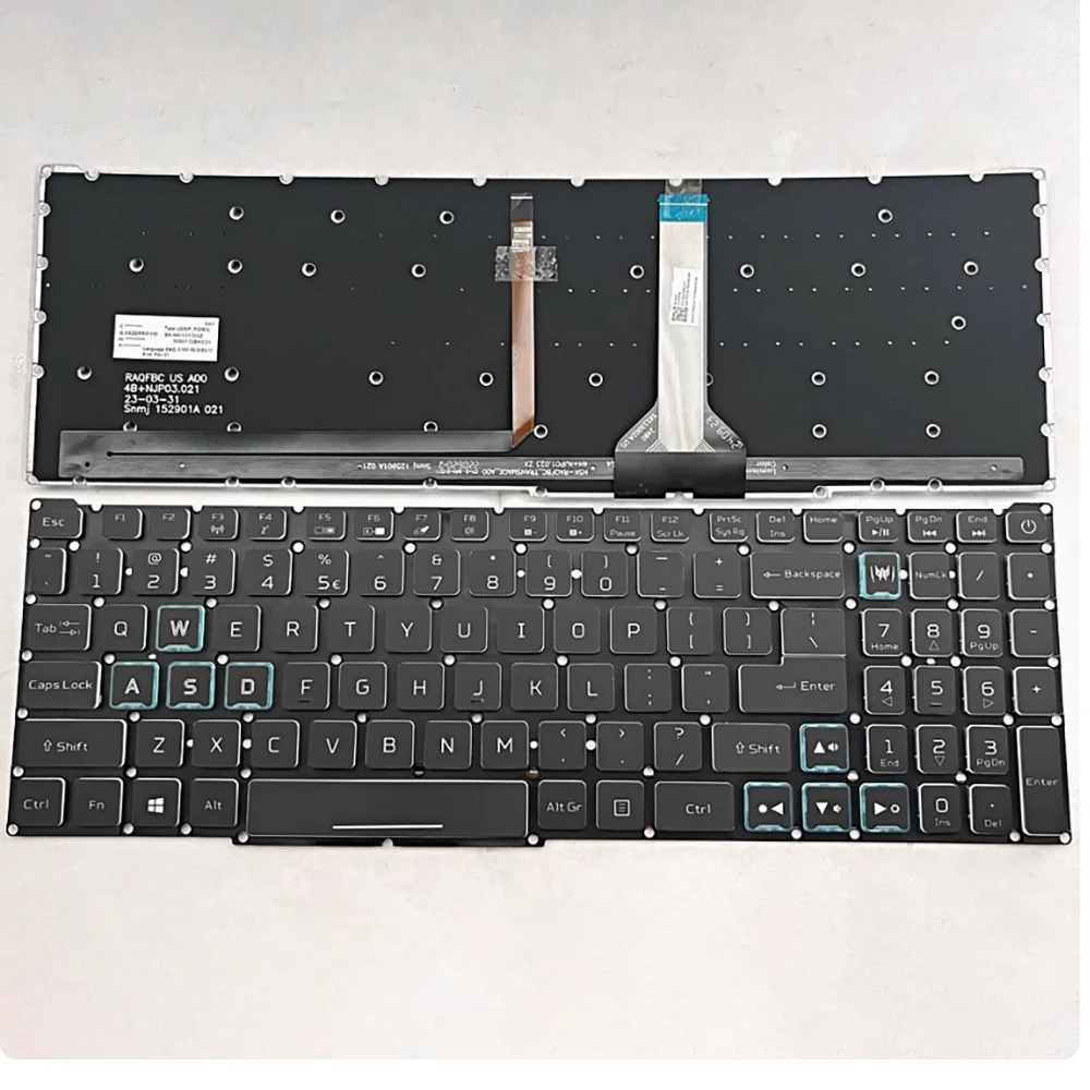 Фото Американская клавиатура для ноутбука Acer Predator Triton 300 PT315-51 PT315-52 PT315-53 GRB с подсветкой №2