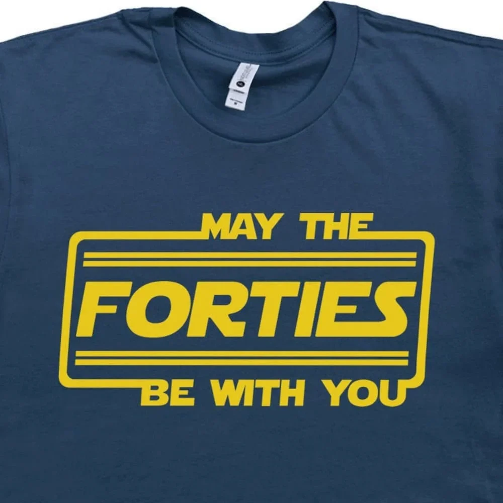 Футболка с надписью My Forties Be With You на 40 дней рождения смешная надпись для женщин
