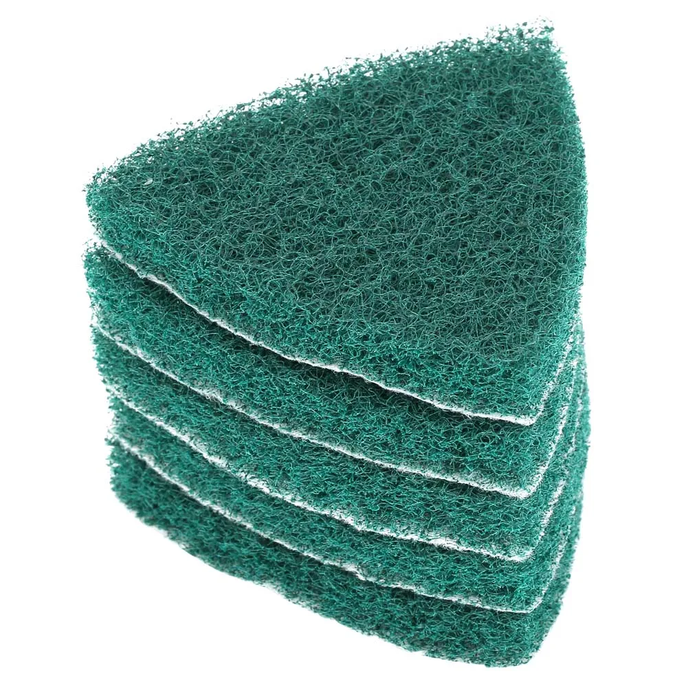 

5pcs Triangle Scouring Pad Polishing Pad Self Adhesive Plate Grinding Machine Accessories Scouring Pad Scotched Abrasive