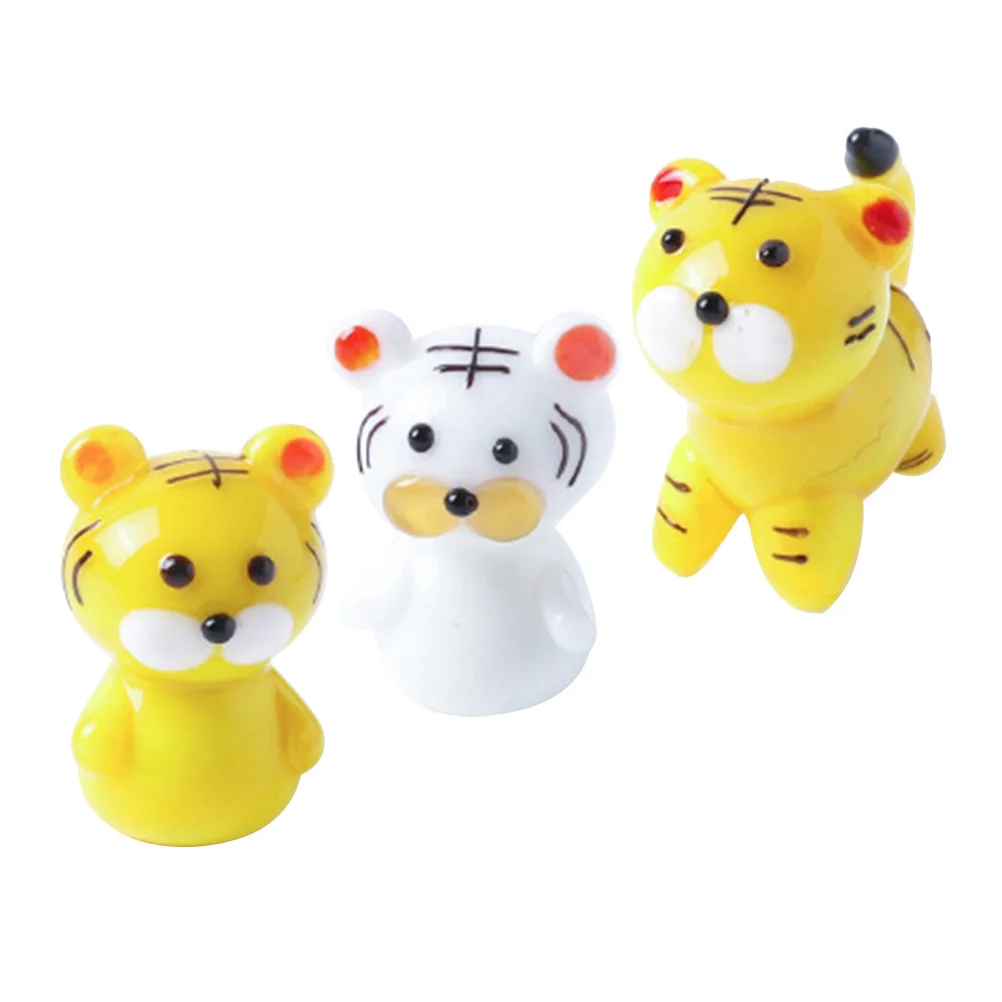 

Animal Mini Miniature Glass Figurine Figurinesanimals Figure Statuejungle Decoration Kitchen Blown Hand Miniaturestopper Cake