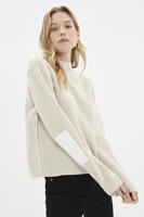 trendyol sleeve detail knitwear sweater twoaw22kz2252