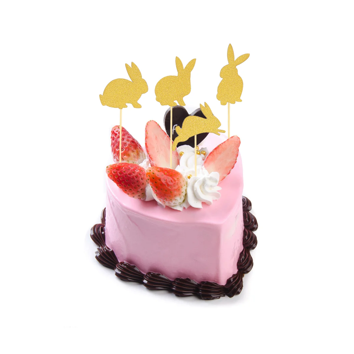 

Picks Easter Dessert Cupcake Rabbit Birthday Glitter Cake Decorations Supplies Bunny Toppers Baby Shower