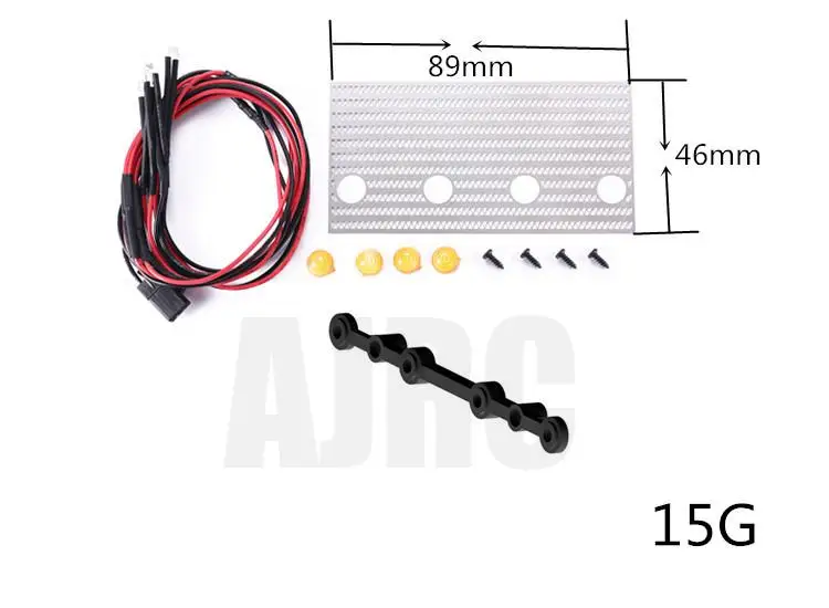 

High Simulation Central Grid Light Daytime Running Light for 1/10 AXIAL SCX10 III Wrangler RC Car Accessories Parts