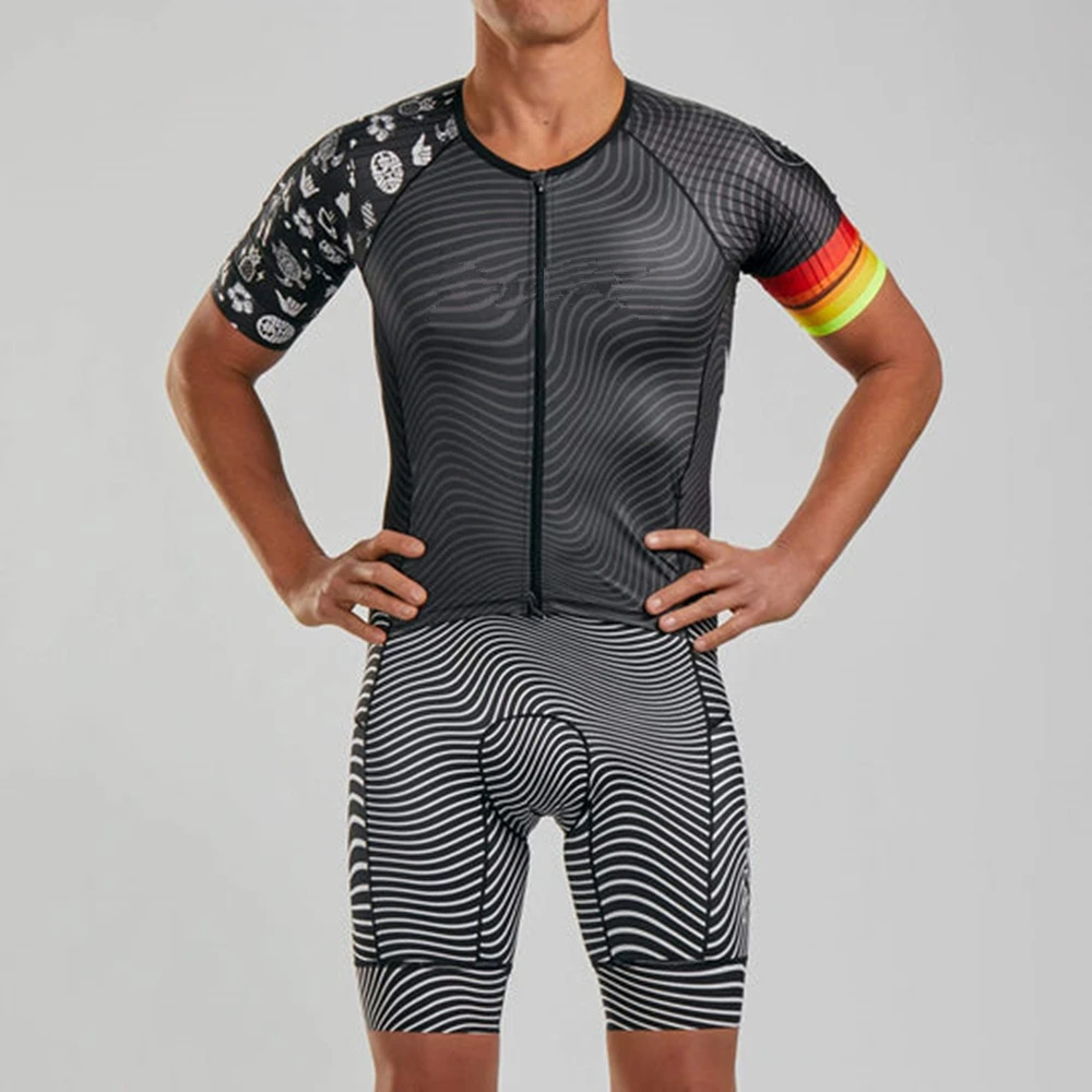 

ZOOTEKOI triathlon suit men bodysuit jersey skinsuit ciclismo bicycle splash clothes speed Knitted sets jumpsuit culotte hombre