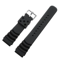 20mm 22mm sports silicone watch strap classic waterproof wristband soft stainless steel pin buckle bracelet watch accessories
