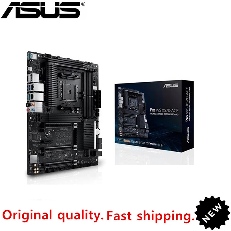 

NEW For ASUS Pro WS X570-ACE Motherboard Socket AM4 DDR4 For AMD X570M X570 Original Desktop PCI-E 4.0 m.2 sata3 Mainboard