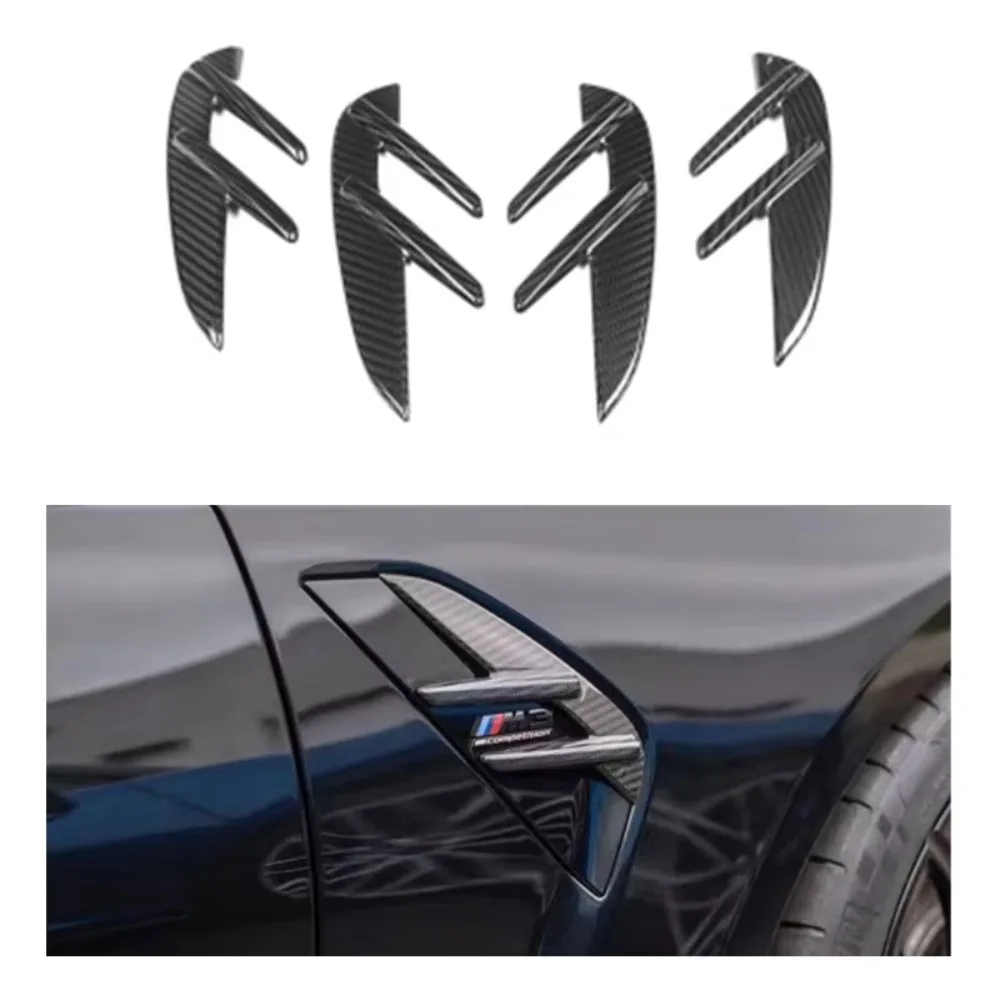 Фото Для BMW G80 M3 G82 M4 2021 + OEM сухое углеродное волокно, передние крылья, спойлер, утиное крыло, разделитель ветровых лезвий, накладки №1
