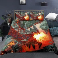 science fiction charizard 3d printed duvet cover pterosaur tyrannosaurus rex king queen size bedding set 23pcs with pillow case