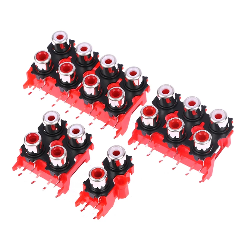 

2PCS New 2P 4P 6P 8P RCA Female Audio Video Plug AV Connector Socket Connector AV2-8.4-13 PCB Parts