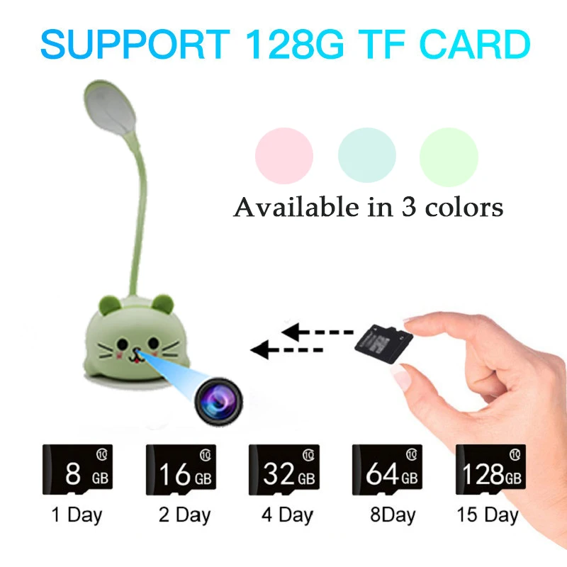 

4k High-definition Camera Cartoon Led Light Portable Random Mobile Phone App Wireless Remote Monitoring Mini Camera