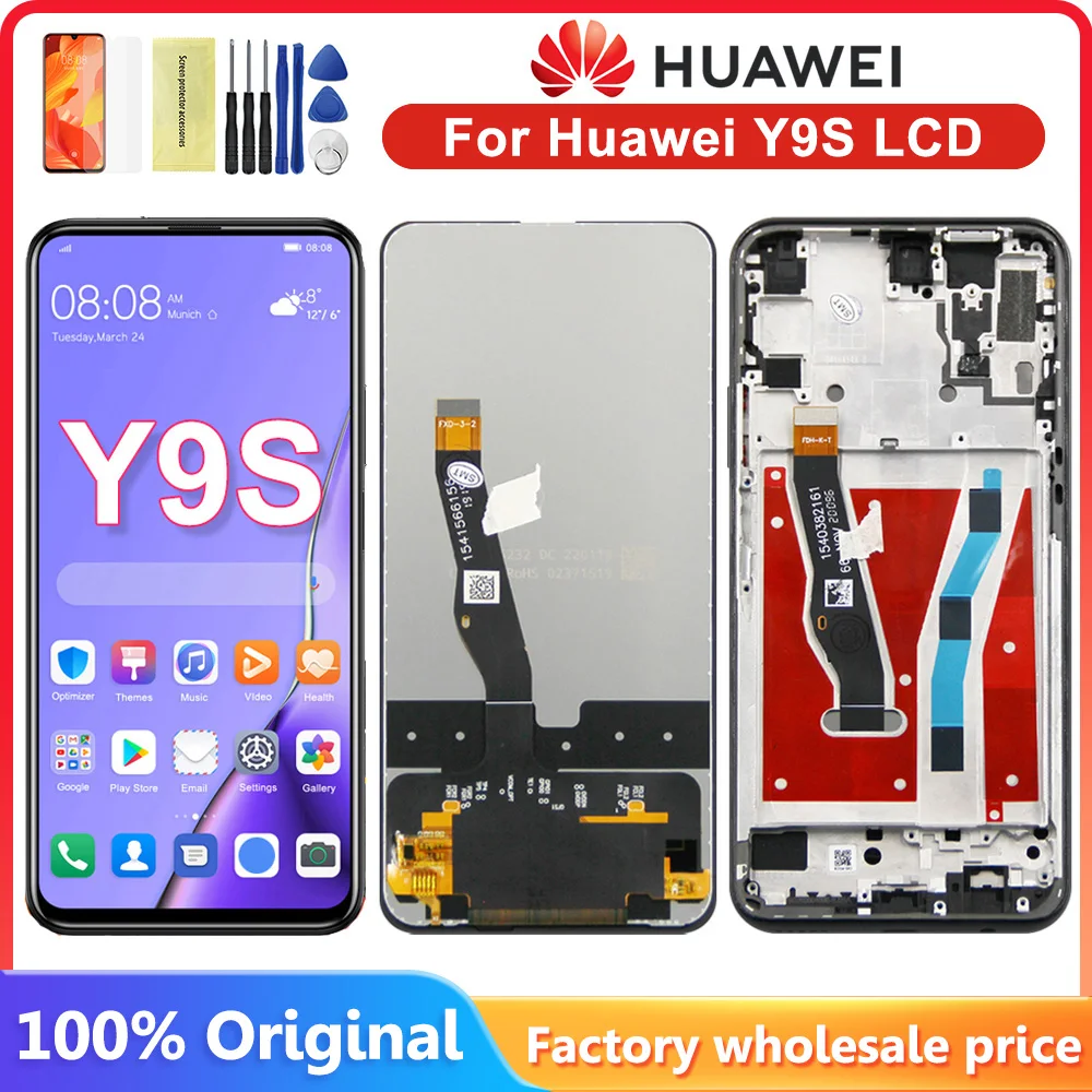 Sostituzione Display originale da 6.59 ''con cornice per Huawei Y9S Display LCD Touch Screen Digitizer Assembly per Huawei Y9 S retac