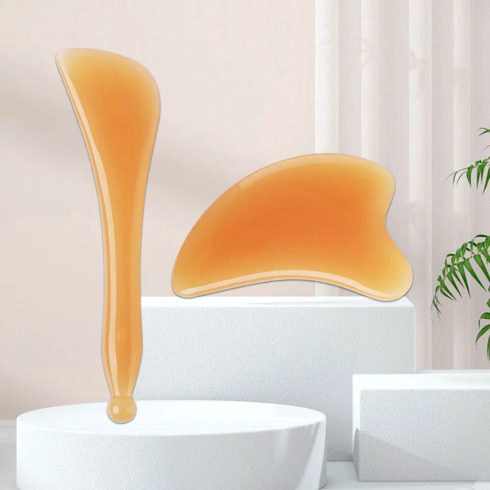 

Resin Guasha Scraping Massage Scraper Face Neck Skin Massager Acupuncture Gua Sha Board Acupoint Face Eye Care SPA Massage Tool