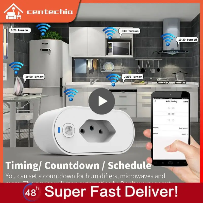

Умная розетка Tuya с Wi-Fi, стильный дизайн, поддержка голосовых помощников, прочная и удобная розетка с Wi-Fi