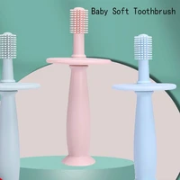 baby soft toothbrush 360%c2%b0 rotation baby soft toothbrush bpa free silicone infant tooth clean brush oral health care kid items