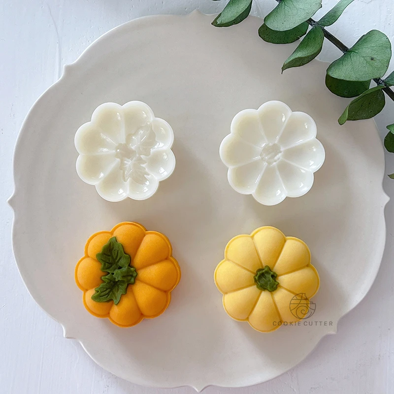 

50g Mooncake Mold Mid-Autumn Festival Pingan Blessing Pumpkin Moon Cake Mold Healthy Longevity Cake Pastry Mold for Halloween