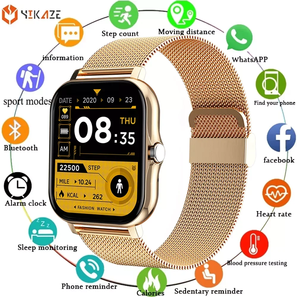 

2021 Smart Watch Men Women 1.69 inch Full Touch Heart Rate Fitness Tracker Kids Waterproof Sports Smartwatch For Android IOS