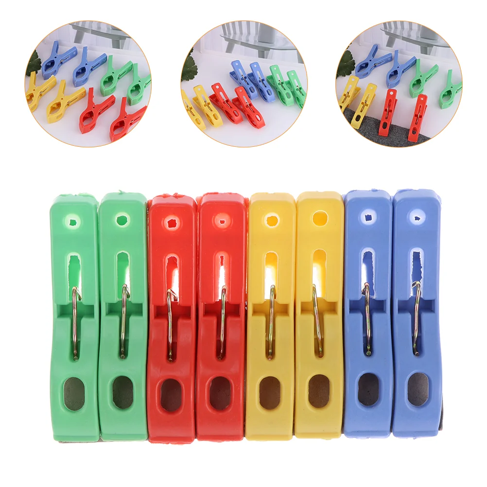 

40 Pcs Clothespin Beach Towel Clips Plastic Balcony Clamps Hook Household Clothespins Windproof Quilt Fixing Clothing Peg Tongs