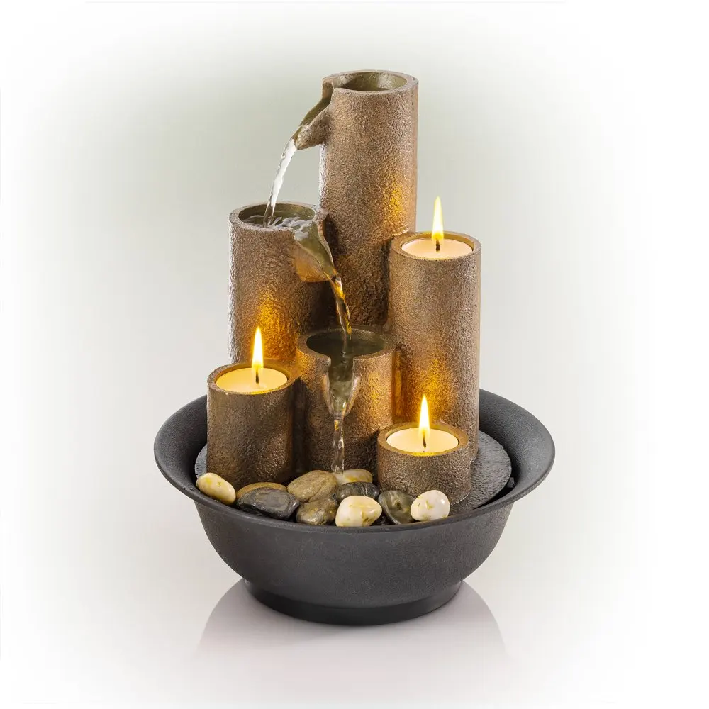 

Free Shipping 11" Indoor / Outdoor 3-Tier Polyresin Tabletop Fountain