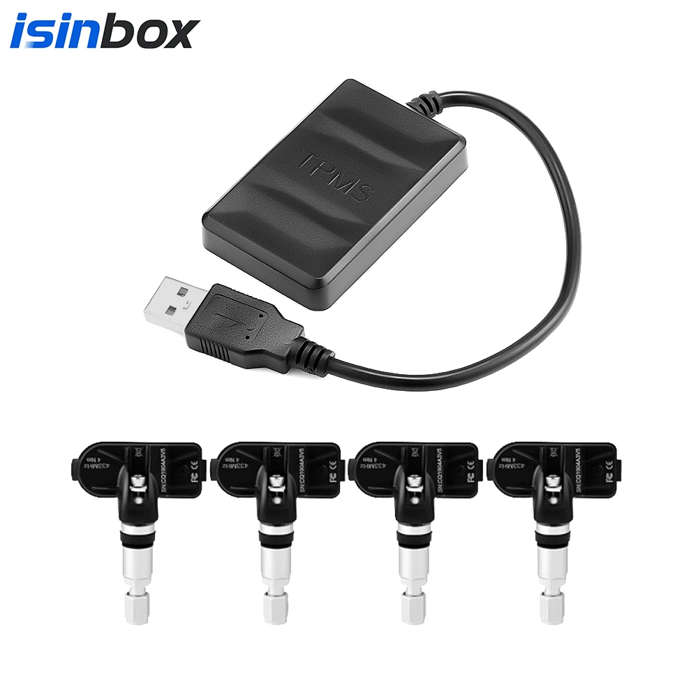 

USB TPMS For Android Car Stereo Radio Wireless Tire Pressure Tyre Temperature Monitoring Alarm System For Car Radio DVD Player