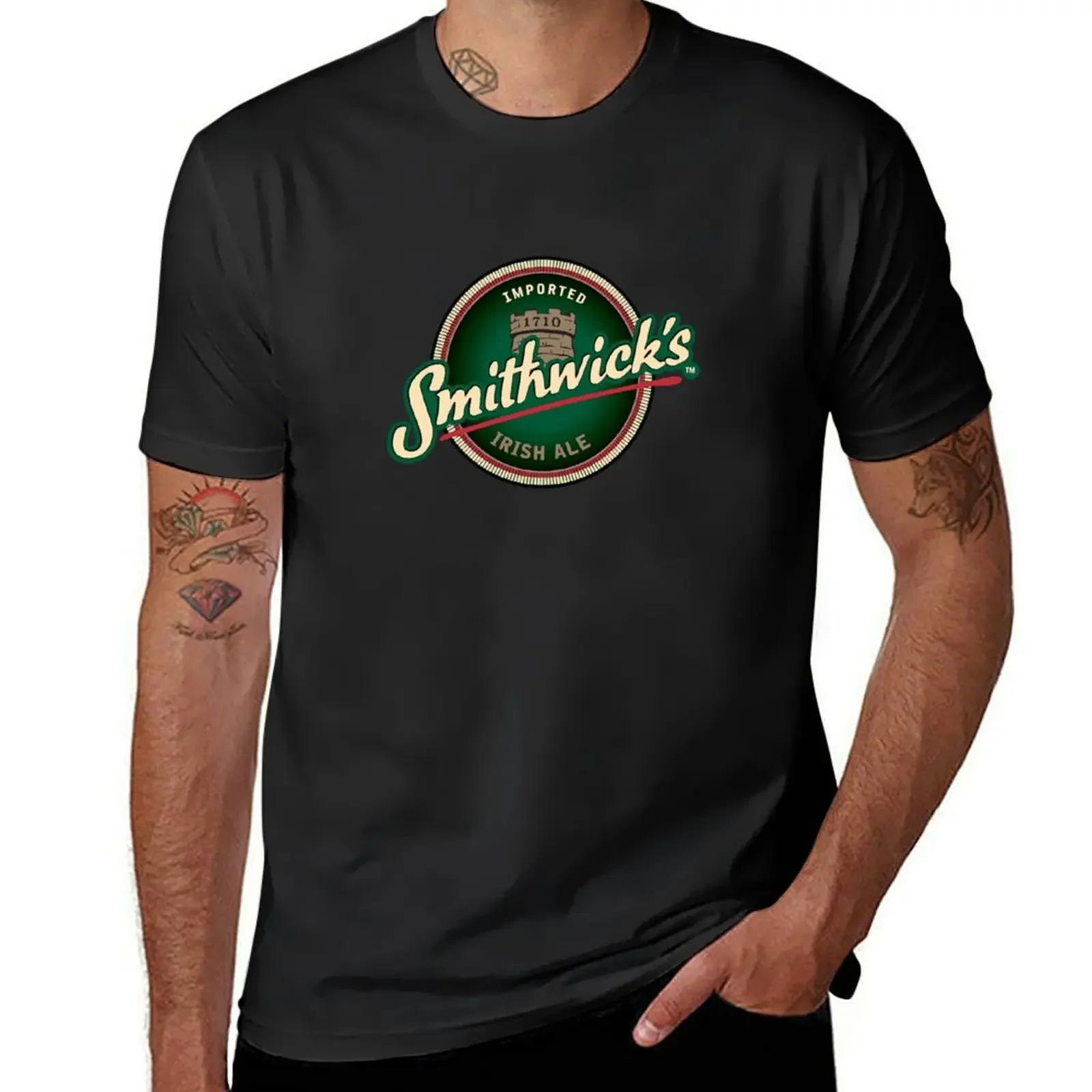 Фото Футболка Smithwick с изображением пива, топы, футболка большого размера, Одежда большого размера для мужчин №1