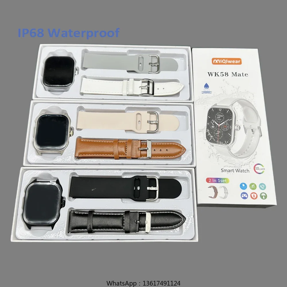 Портативные умные часы WK58 Mate Plus mini T500 T800 T900 7 в 1 Ultra Series 9 Водонепроницаемые для