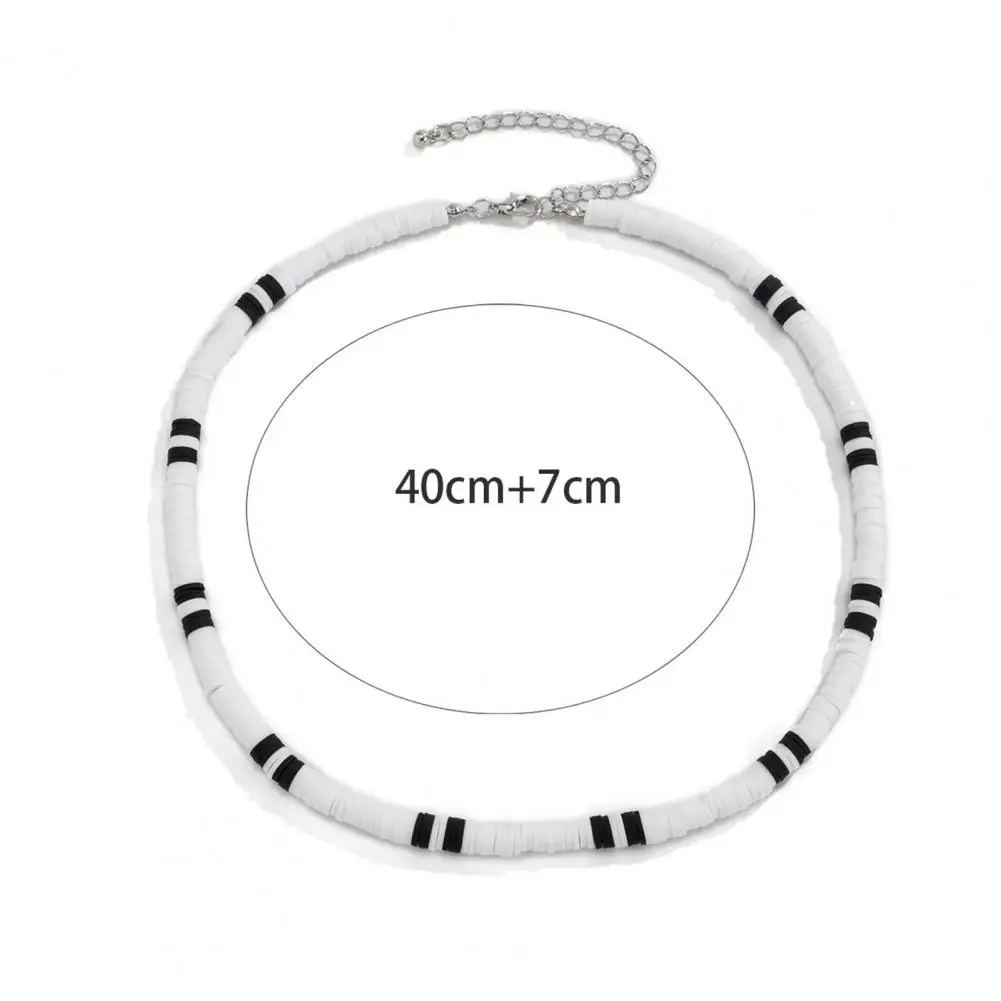 Мужское ожерелье из глины белое/черное короткое колье-колье повседневное