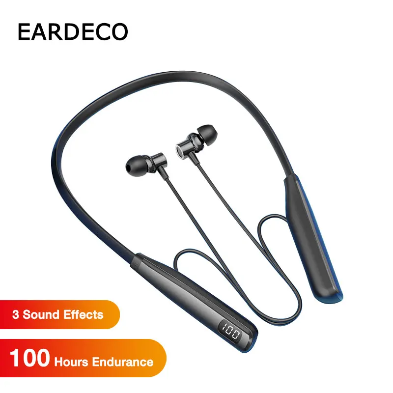 

EARDECO 3 Sound Effects Wireless Headphones Sport Earphones Neckband Bluetooth Stereo Earphone Headphone Bass Earbuds 100 Hours