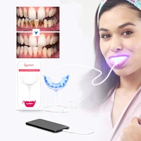 luxsmile smart led teeth whitening portable usb charging 16 lights led blue light dental whitening gel teeth whitening pen