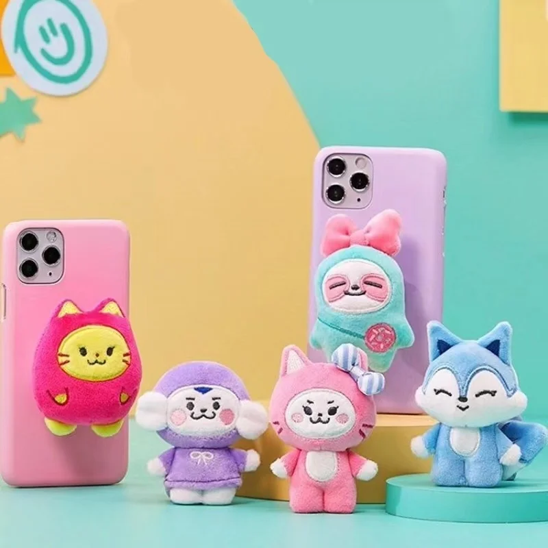 

5pcs ITZY WDZY Phone Holder Plush Doll Kawaii Korean KPOP Phone Case Support Yuna Lia Yeji RyuJin ChaerYeong Doll Toy Midzy Gift