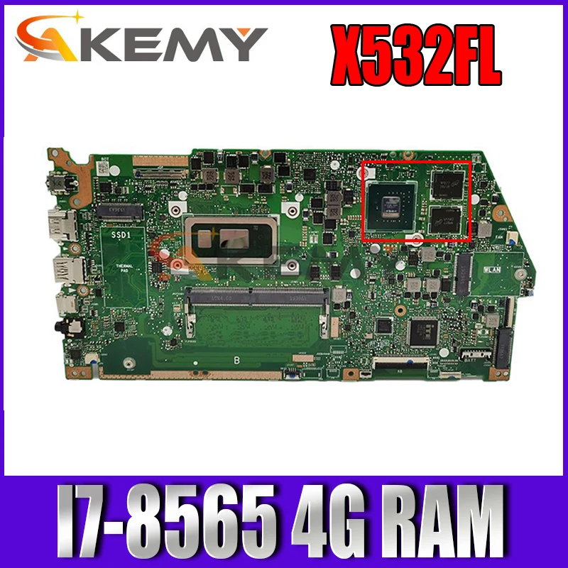 

X532FL подходит для ноутбука ASUS VivoBook S15 S532F X532 X532F X532FL X532FA, материнская плата со штативом 4G-RAM MX250