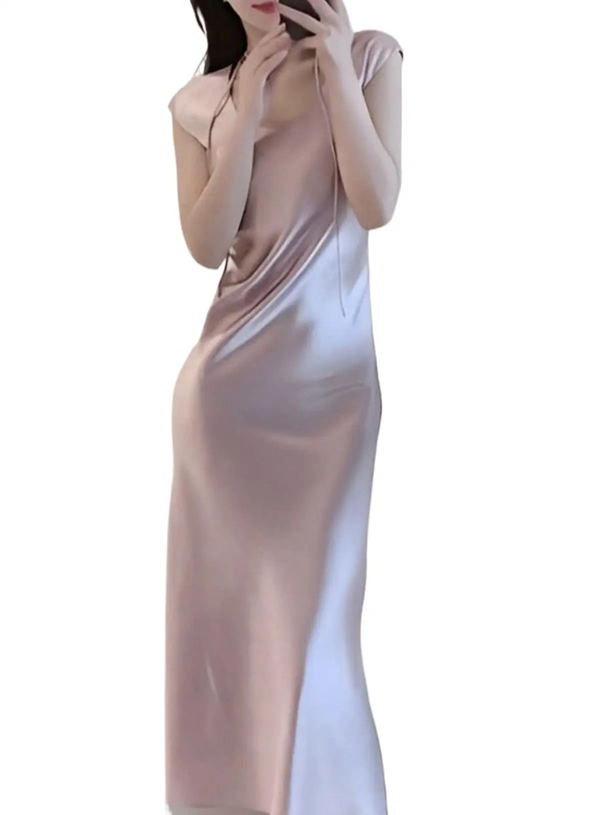 

2023 Women's Clothing Summer New round Neck Slim-Fit Elegant Dress 0830