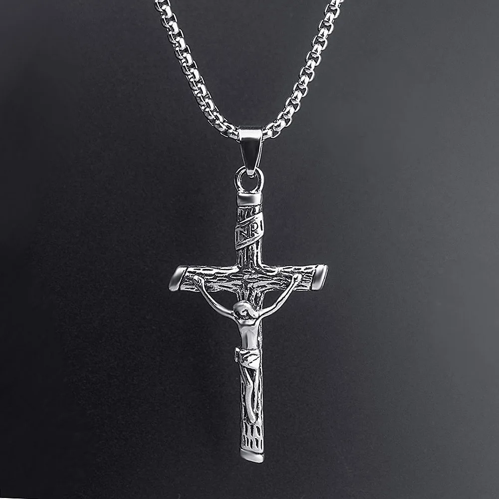 FIREBROS новинка 2025 женское и мужское ожерелье из нержавеющей стали INRI с распятием