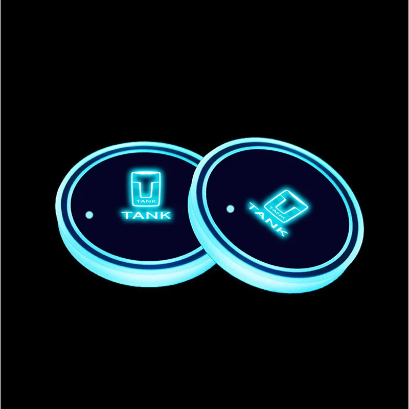 

СВЕТОДИОДНЫЙ Автомобильный держатель для напитков для резервуара 300 400 Φ 500 коврик для чашки для воды эмблема автомобиля, декоративное освещение для создания атмосферы