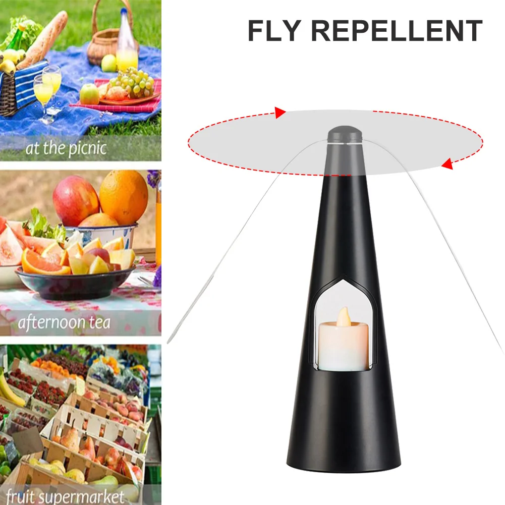 

DC 5V Fly Repellent Fan USB Battery Oprated with Flameless Candle Bug Deterrent Fan for Outdoor Indoor