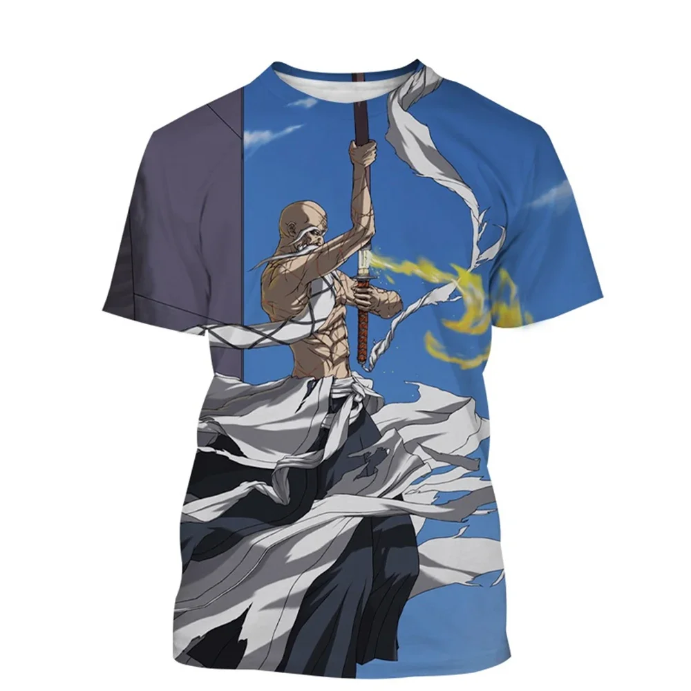 T-shirt Casual Stampata in 3D Nuova Moda Donna/uomo Girocollo Anime Giapponese Kurosaki Ichigo Hip-hop Manica Unisex Co